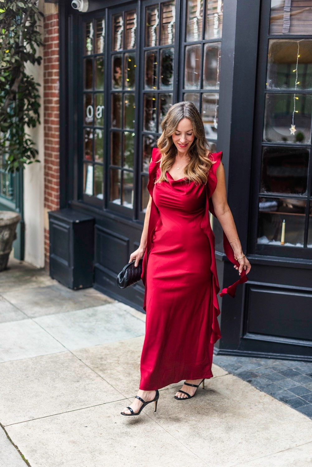A moment for this burgundy red dress 😍 perfect for a holiday party or NYE! 

#LTKOver40 #LTKMidsize #LTKHoliday