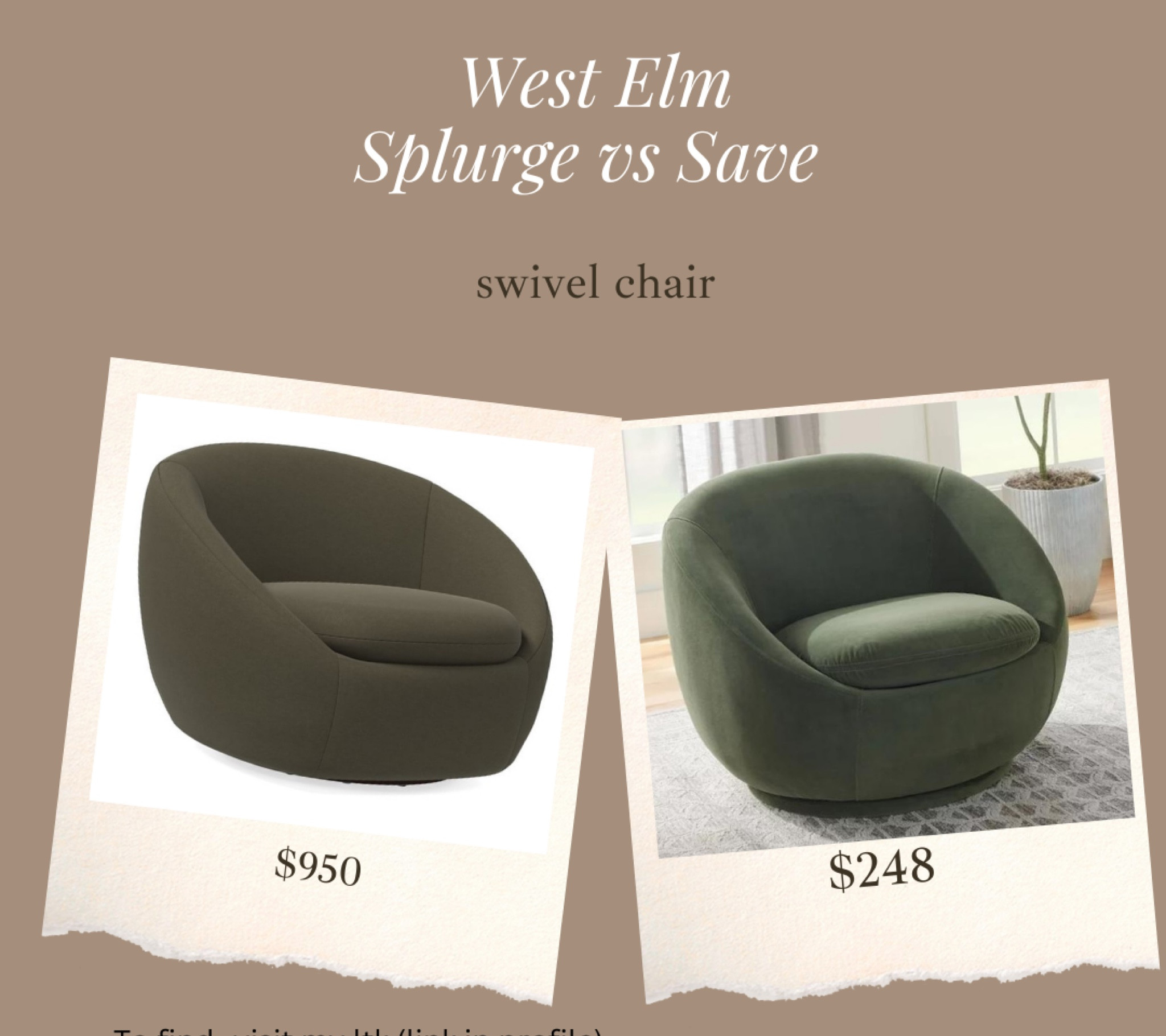 Elm on sale swivel chair