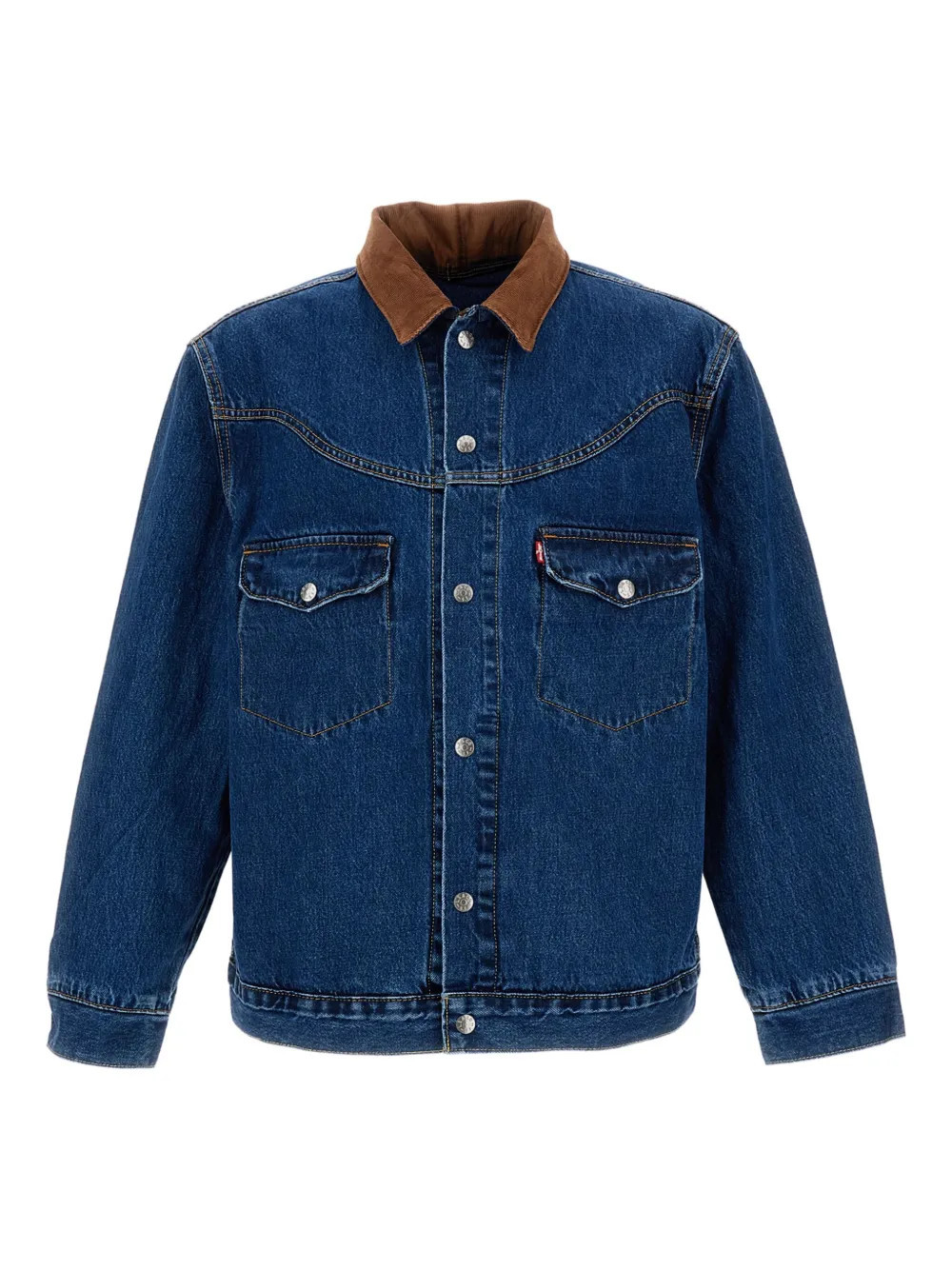 Levi's corduroy-collar denim jacket - Blue | Farfetch Global