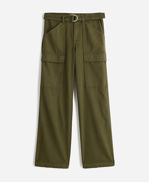 Belted Slouchy Straight Cargo Pants in Garment Dye | Madewell