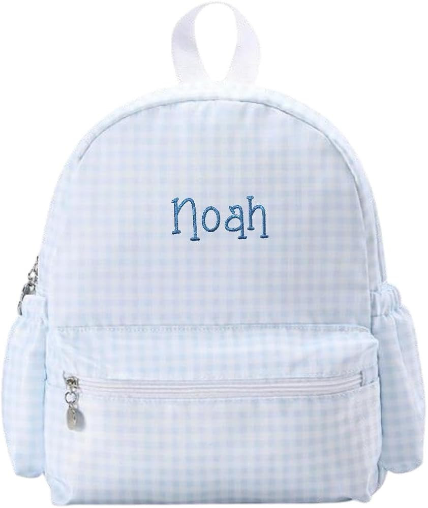 Custom Embroidered Nylon Gingham Backpack for Kids | Choose Name, Thread & Font | Back to School ... | Amazon (US)