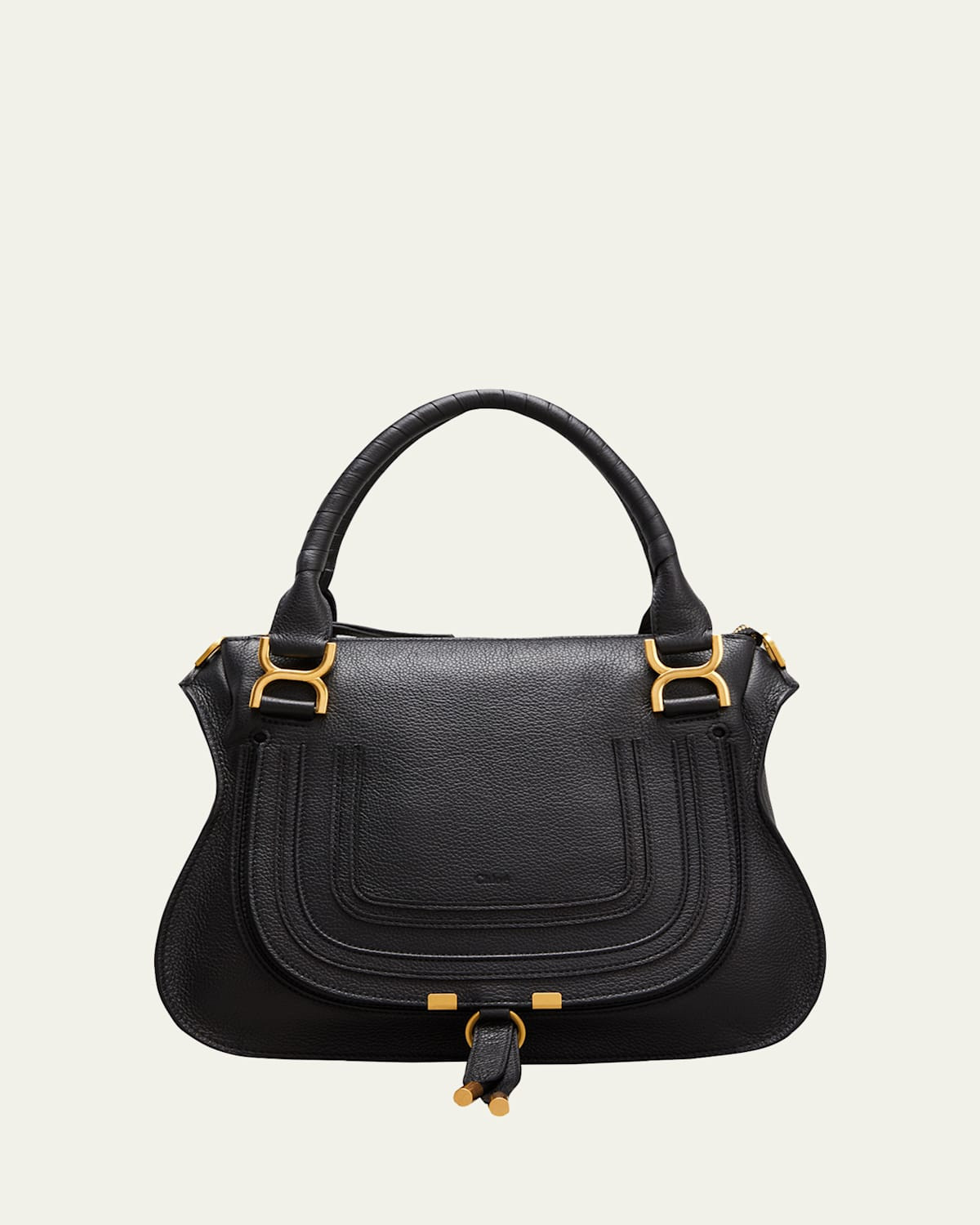 Marcie Medium Double Carry Satchel Bag in Grained Leather | Bergdorf Goodman