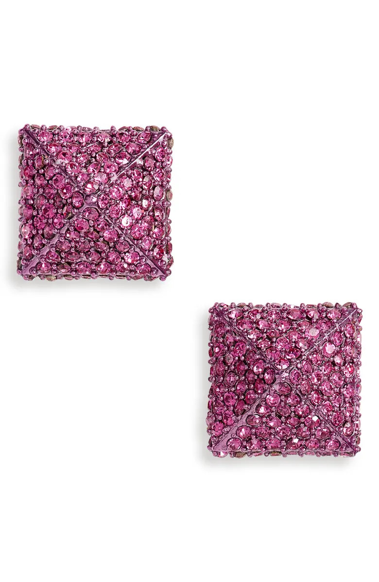 Valentino Garavani Rockstud Crystal Stud Earrings | Nordstrom | Nordstrom