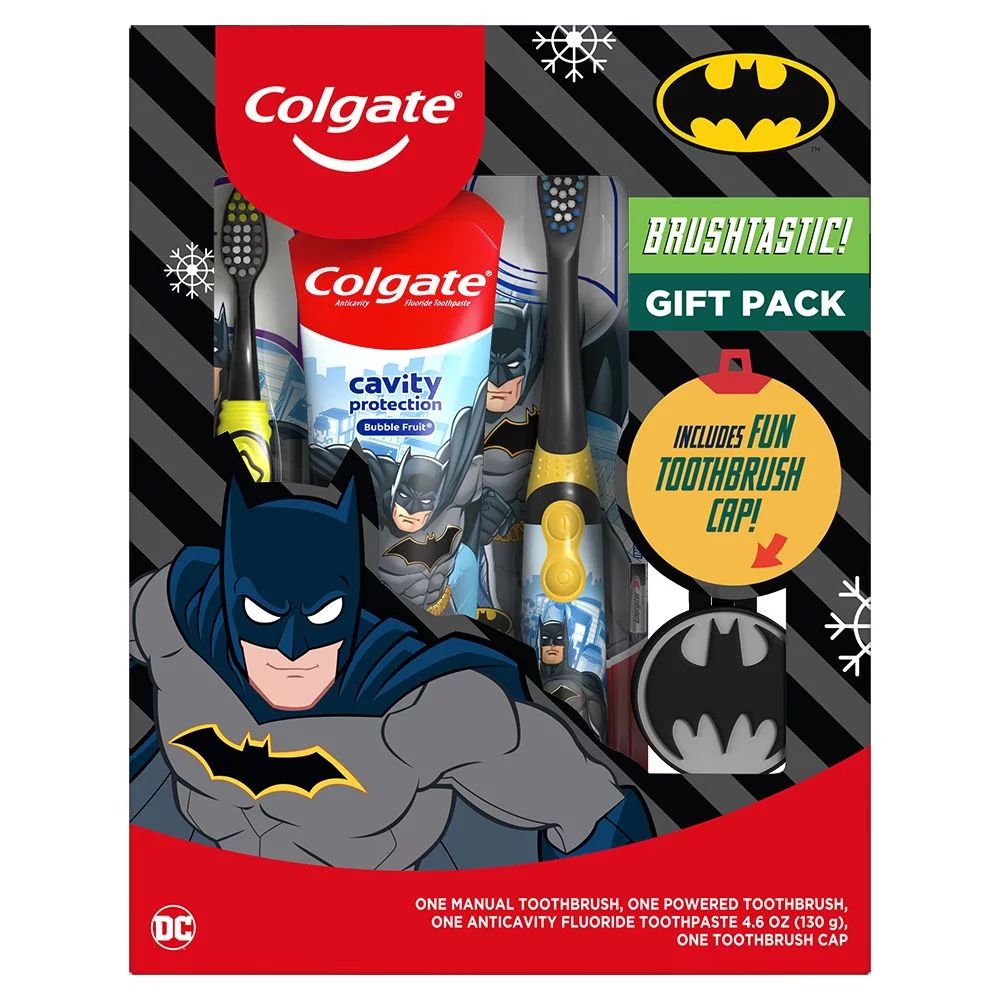 Colgate Kids Toothbrush Set with Toothpaste, Batman Gift Pack - Walmart.com | Walmart (US)