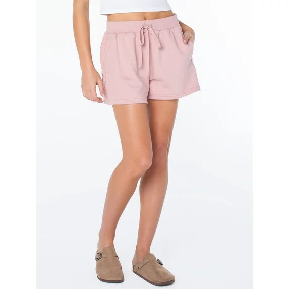 Celebrity Pink Women's and Women's Plus Lace Trim Tie Front Short, Sizes XS-4X | Walmart (US)