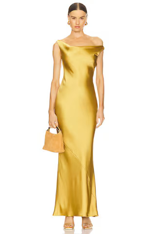 Norma Kamali Maria Drop Shoulder Gown in Asparagus from Revolve.com | Revolve Clothing (Global)