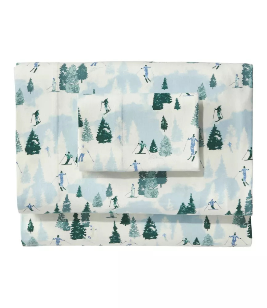 Skier Scenic Flannel Sheet Set Collection | L.L. Bean