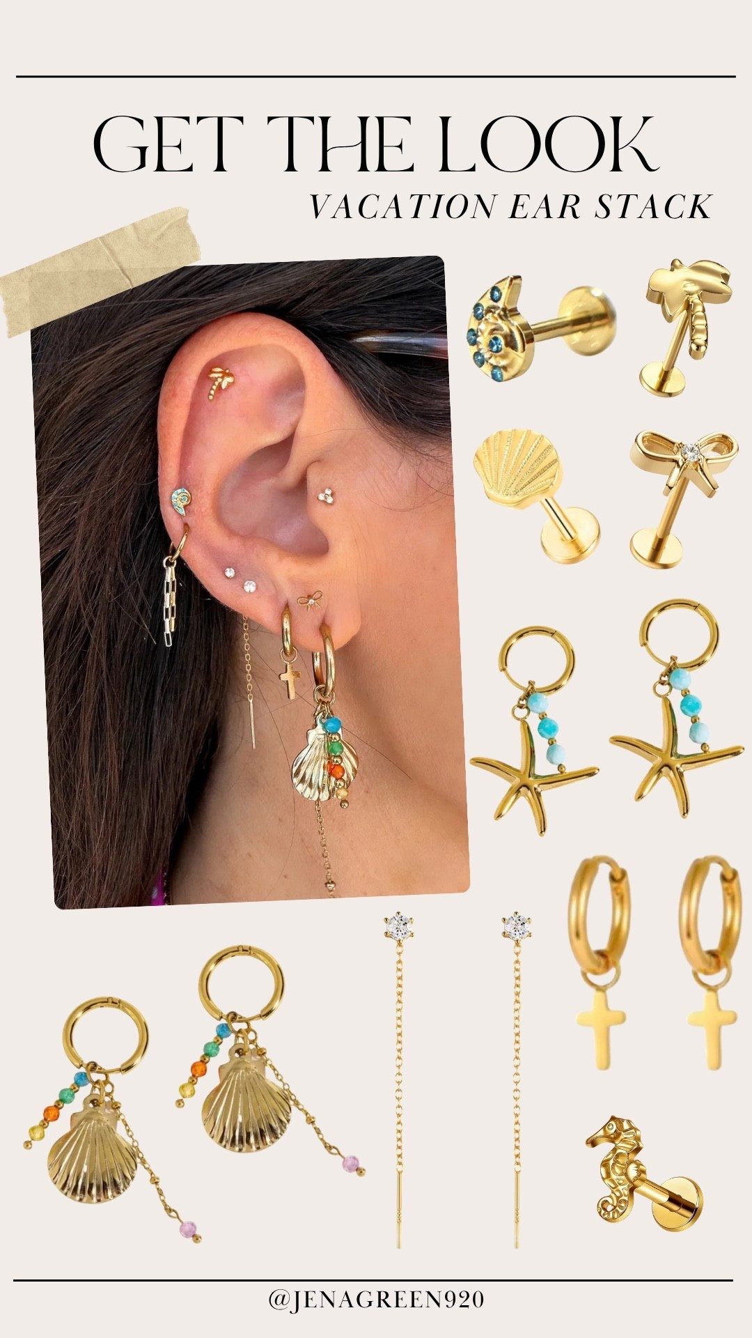 Vacation Ear Stack | Vacation Earrings | Shell Earrings | Summer Earrings

#LTKSeasonal #LTKTravel