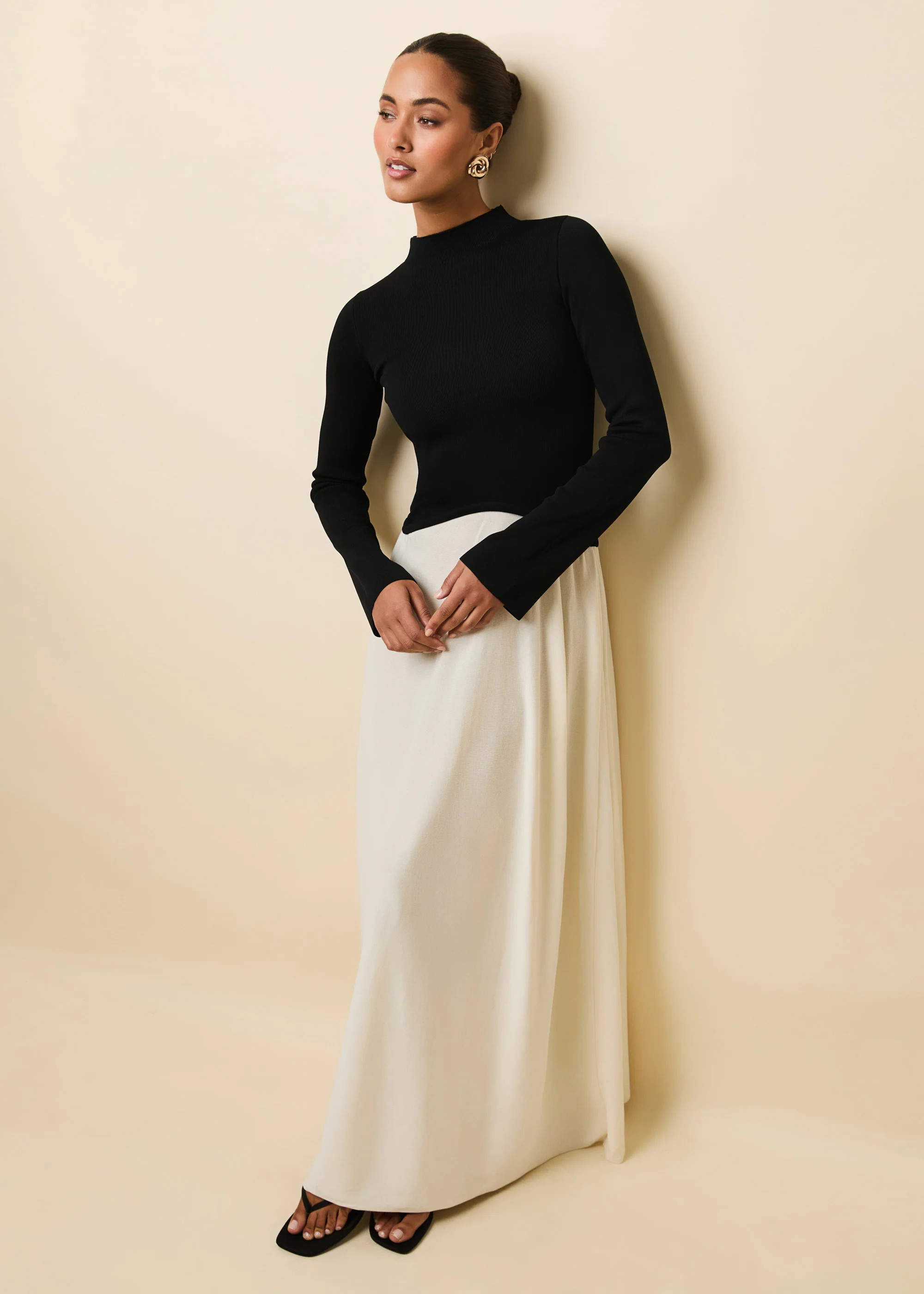 Soglio Dress Ecru / Noir | Solid & Striped