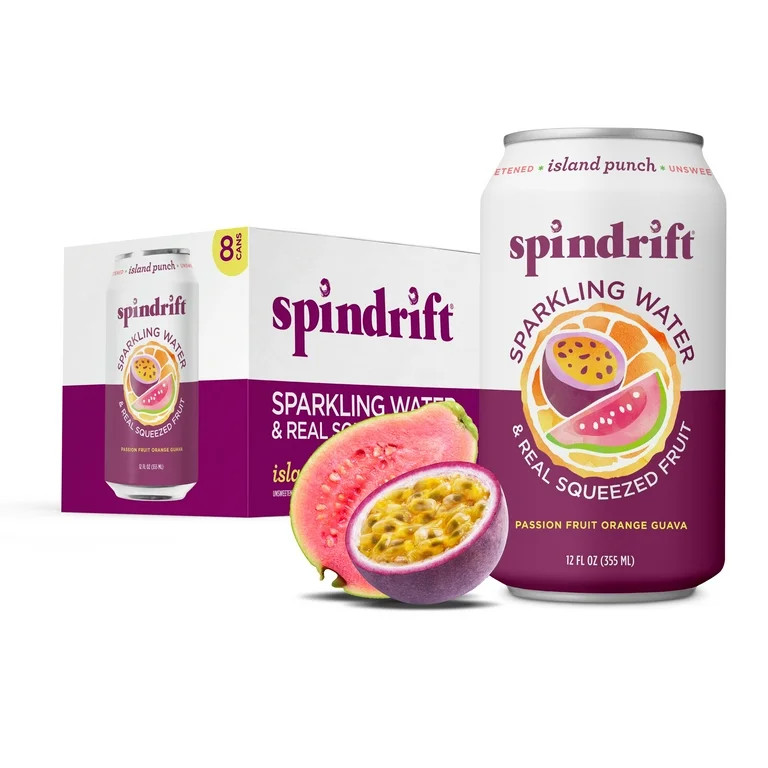 Spindrift Sparkling Water, Island Punch Flavored, Made with Real Squeezed Fruit, 12 fl oz, 8 Coun... | Walmart (US)