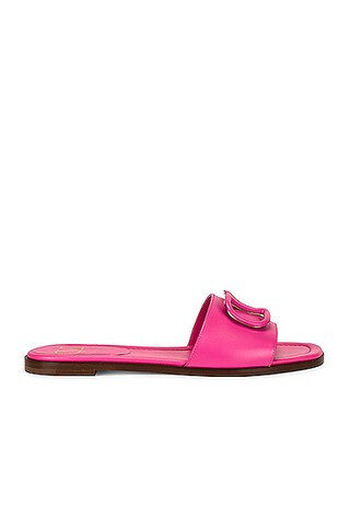 Valentino Garavani Vlogo Signature Slides in Pink | FWRD 