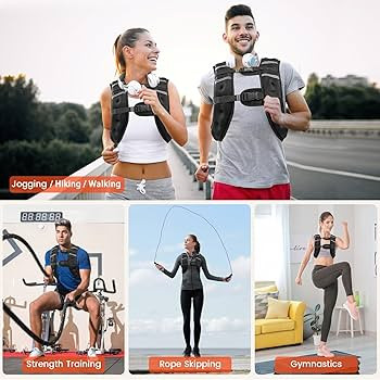 Weighted Vest, 6lb/8lb/12lb/16lb/20lb/25lb/30lb Weight Vest for Men Women, Body Weight Vests Adju... | Amazon (US)