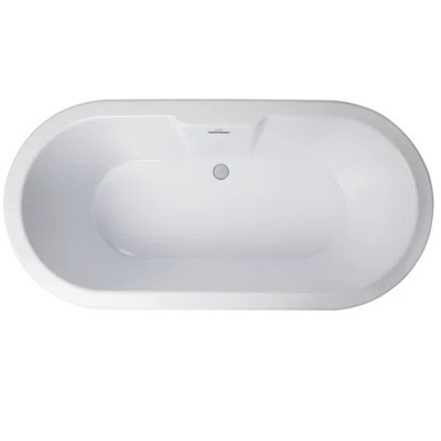Metro 66'' x 32'' Freestanding Air Solid Surface Bathtub | Perigold