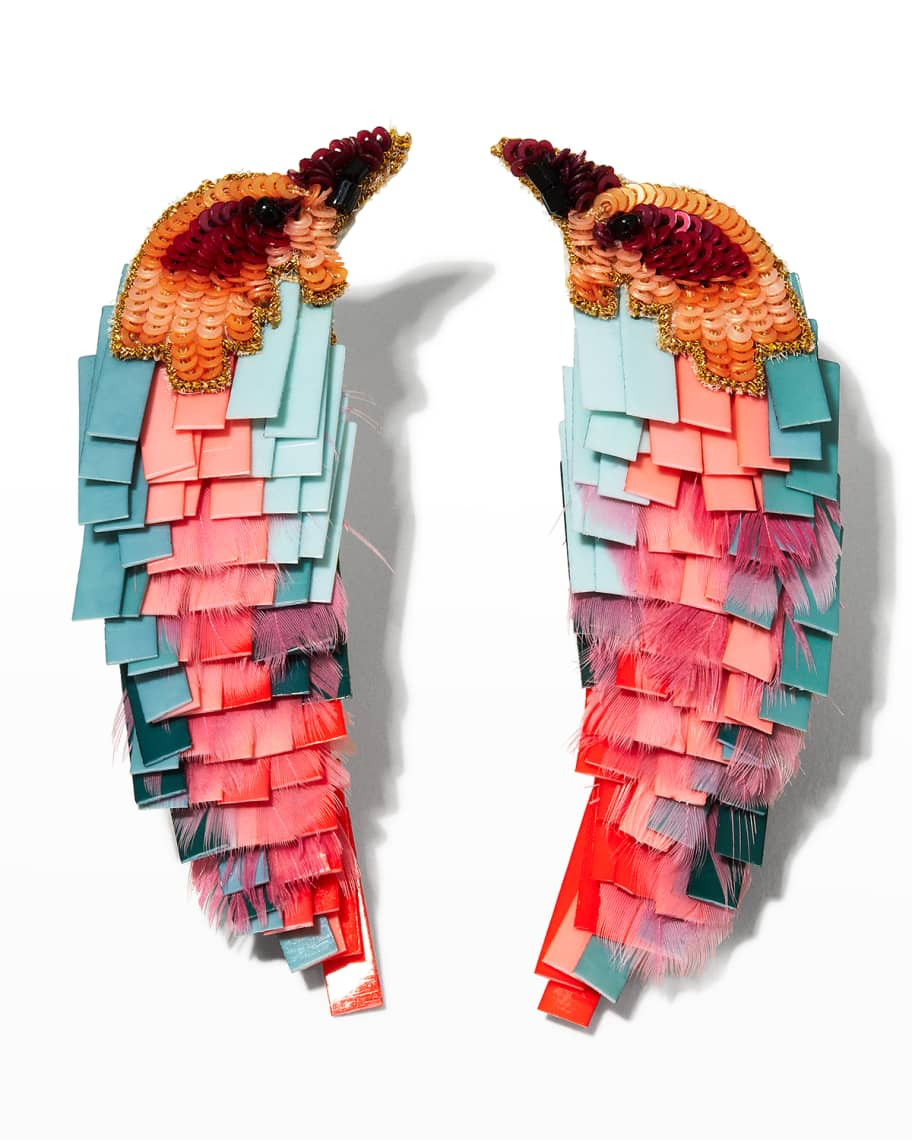 Mignonne Gavigan Bird Earrings, Aqua | Neiman Marcus