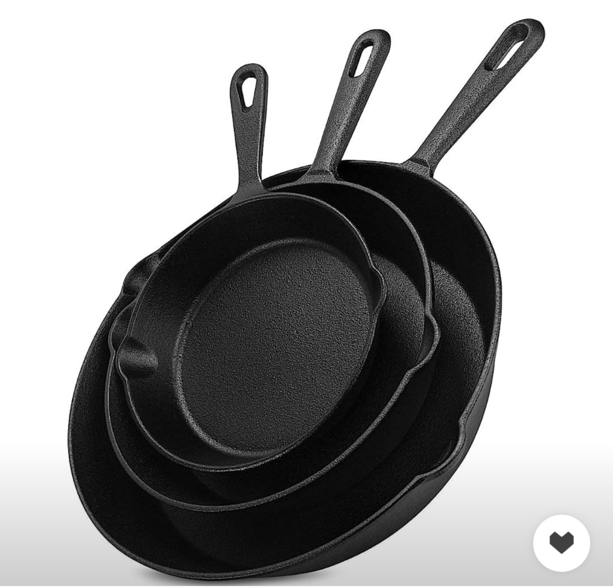 Utopia Kitchen Saute Fry Pan - Pre-Seasoned Cast Iron Skillet Set 3-Piece - Frying Pan - 6 Inch, 8 Inch and 10 Inch Cast Iron Set - Cooking Gift for Men & Women (Black)

#LTKFindsUnder50 #LTKSaleAlert #LTKHome