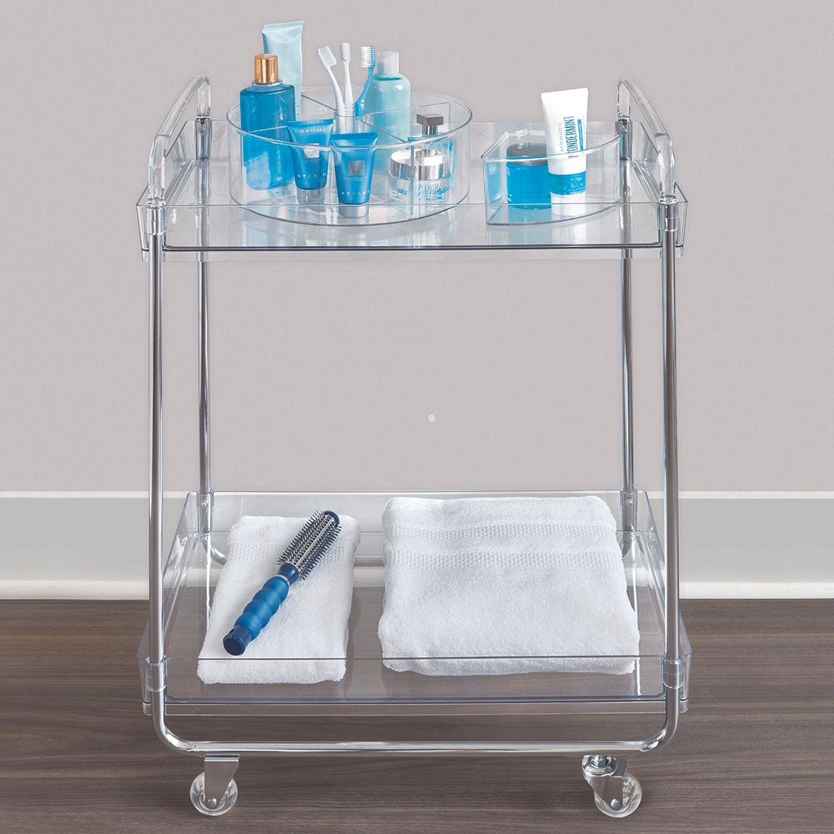 The Home Edit by iDesign Clear Rolling Cart | The Container Store