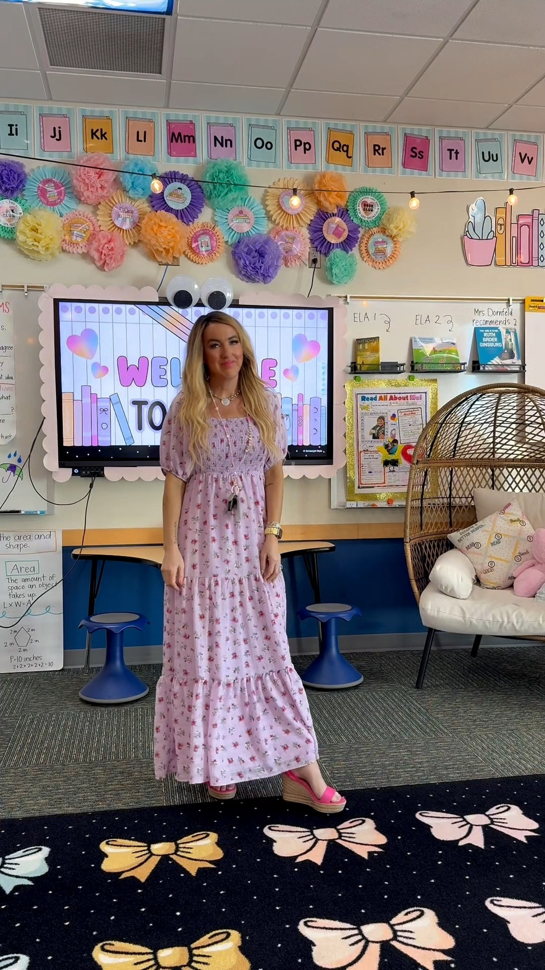 I’m SOOO excited to be sharing some of my fav pieces from Pink Lily! Use code APRIL for 25% off their site. Spring teacher outfit 🌸 this pink floral maxi dress is the perfect comfy + cute look for the classroom! Lightweight, flowy, and bump-friendly with the prettiest feminine details 💕 And, these hot pink bow heels are super comfy and fun!  #teacherstyle #springoutfit #teacherootd #classroomstyle

#LTKMothersDay #LTKOver40 #LTKmomlife