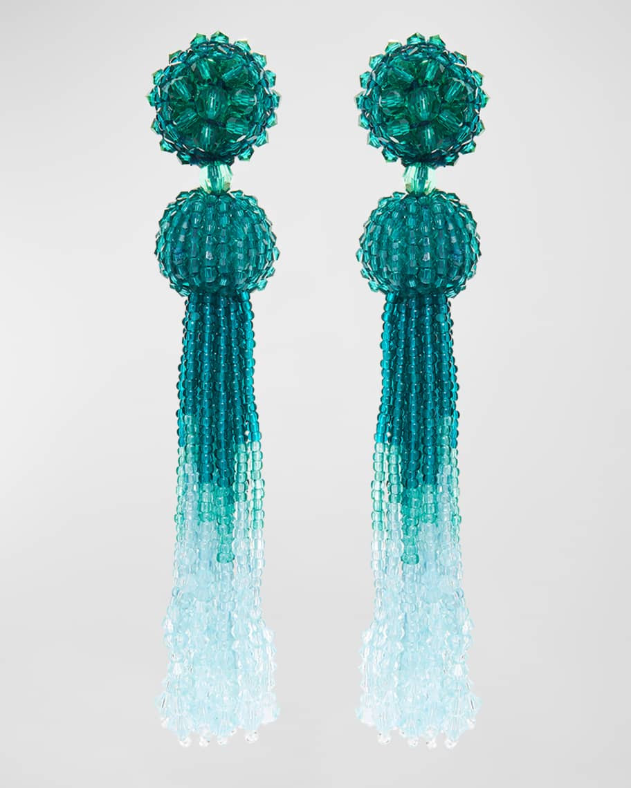 Oscar de la Renta Large Tonal Degrade Earrings | Neiman Marcus