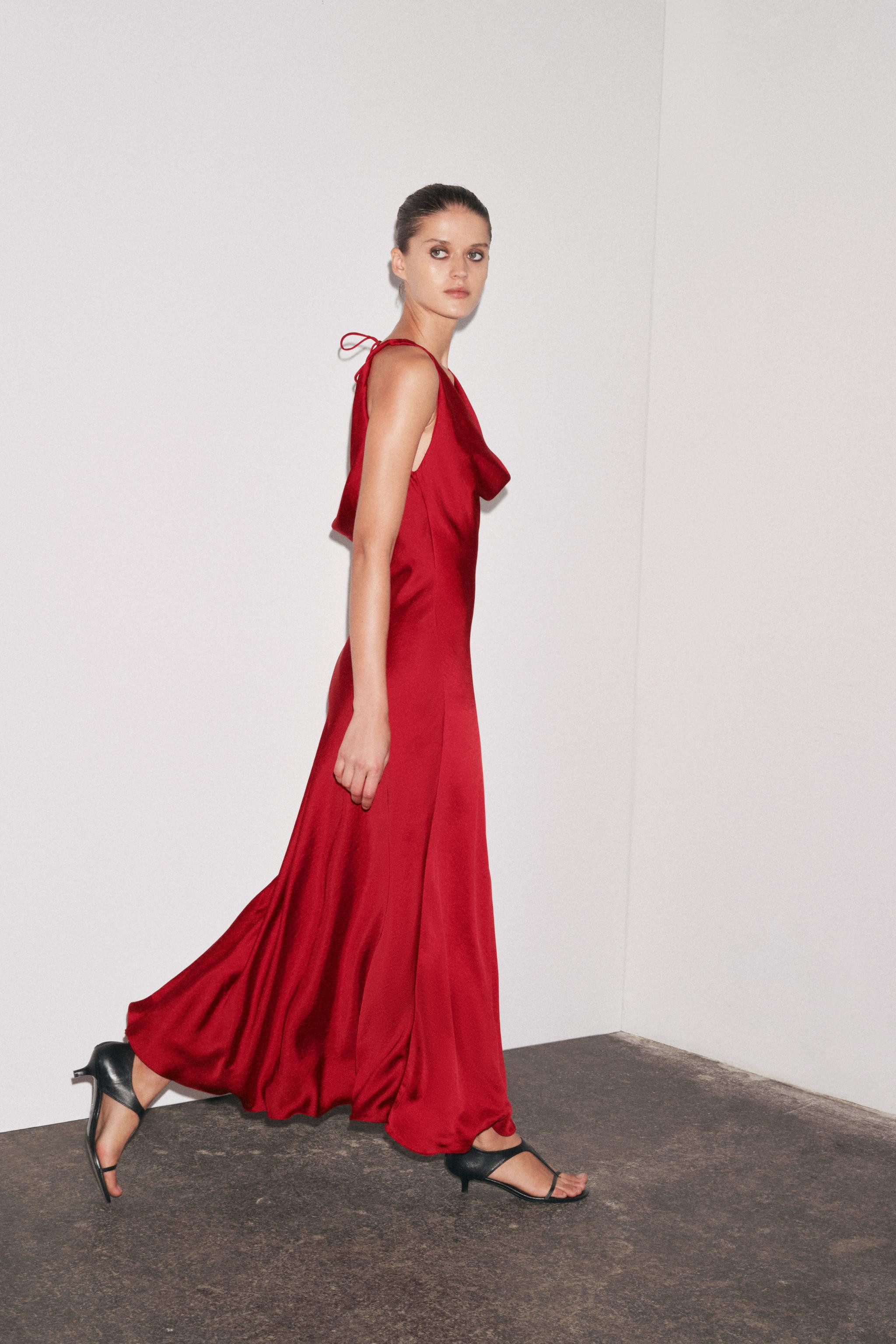 ZW COLLECTION LONG SATIN DRESS | Zara UK