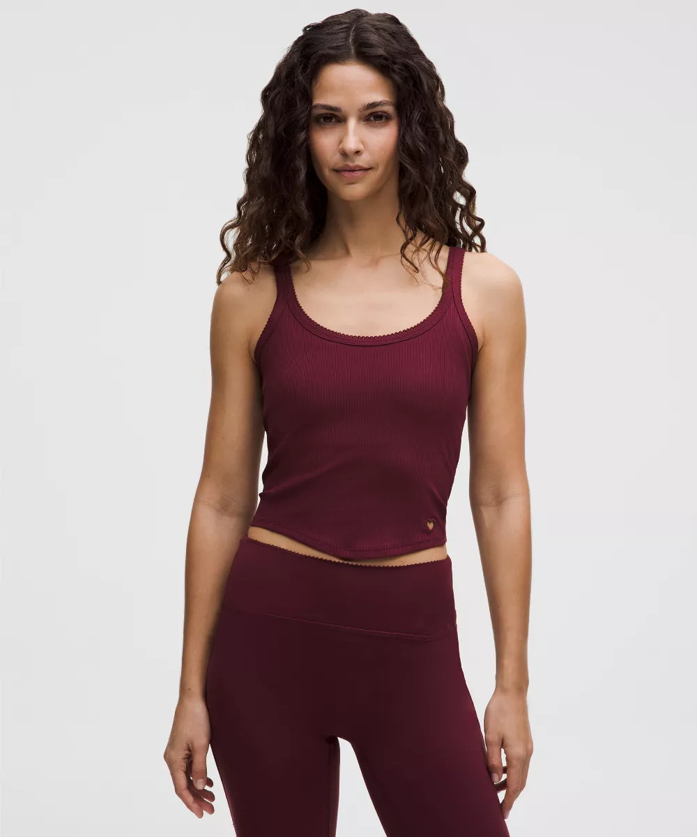 Nulu Ribbed Cropped Tank Top   Heart | lululemon (AU)
