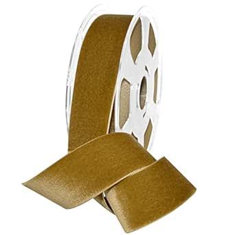 Morex Ribbon Nylon, 1 1/2 inches by 11 Yards, Antique Gold, Item 01240/10-533 Nylvalour Velvet Ri... | Amazon (US)