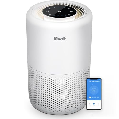 LEVOIT Air Purifier for Home Bedroom Dorm Room, Smart WiFi Alexa Control, AHAM VERIFIDE, 3-in-1 Filter with HEPA Sleep Mode for Allergens, Pollutants, Smoke, Dust, Core 200S-P, White | Amazon (US)
