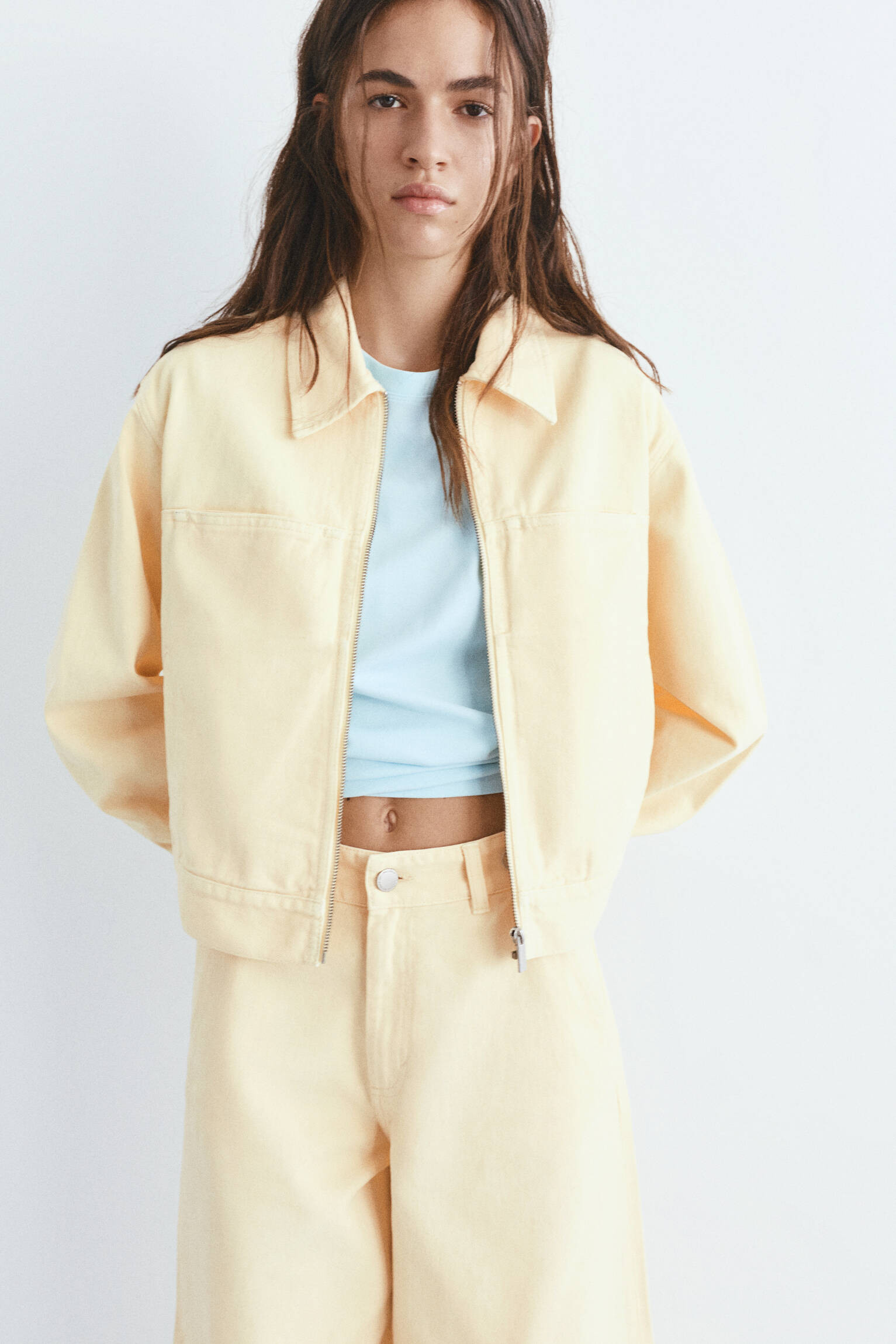 Yellow utility jacket - Pull&Bear United Kingdom | PULL and BEAR UK