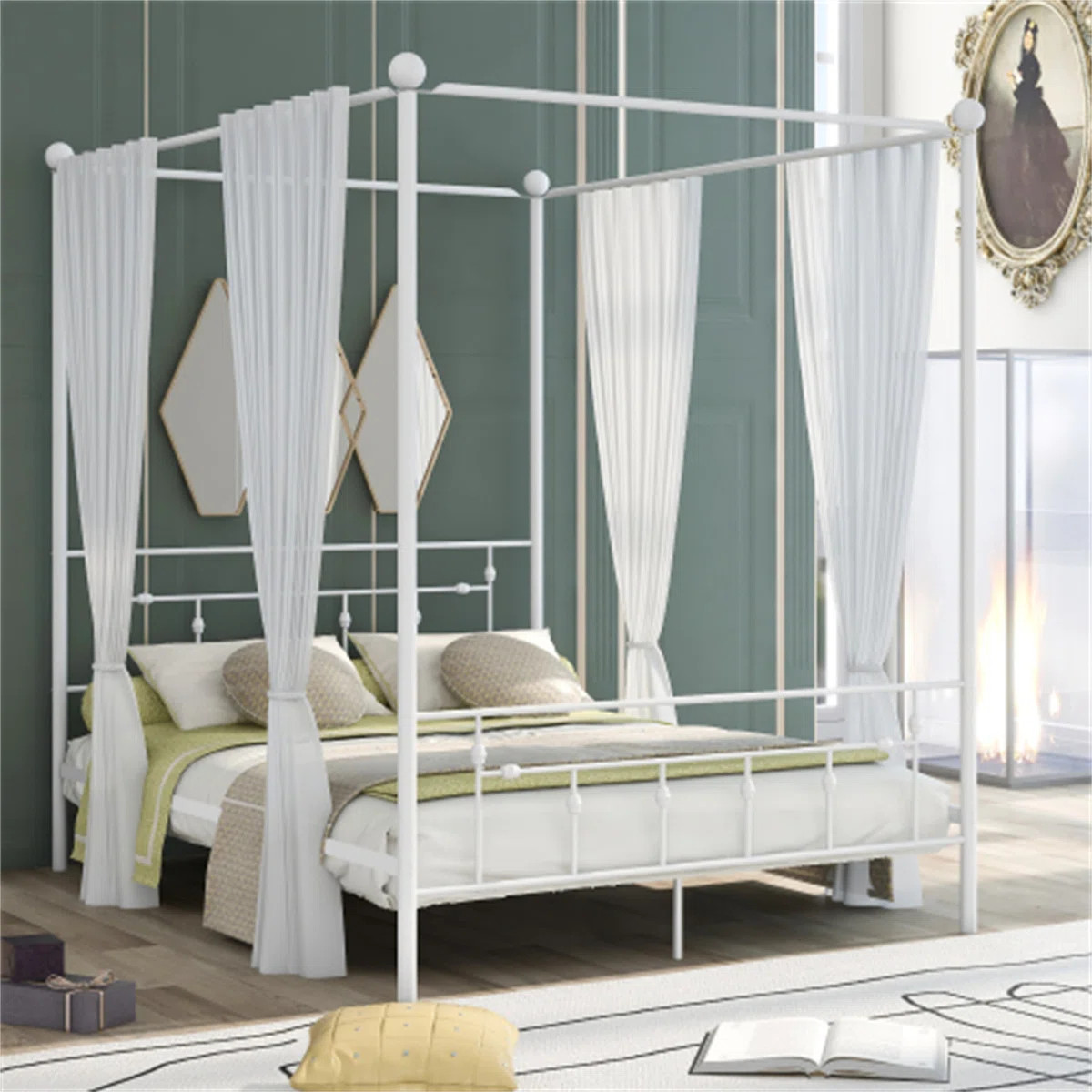Afia Metal Canopy Bed | Wayfair North America