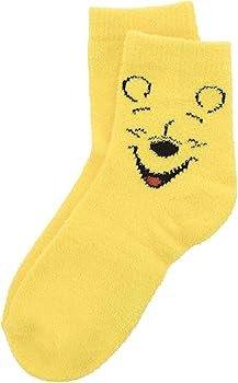 Centric Brands Winnie The Pooh Beary Cute Fuzzy Crew Socks 3-Pair Box Set | Amazon (US)