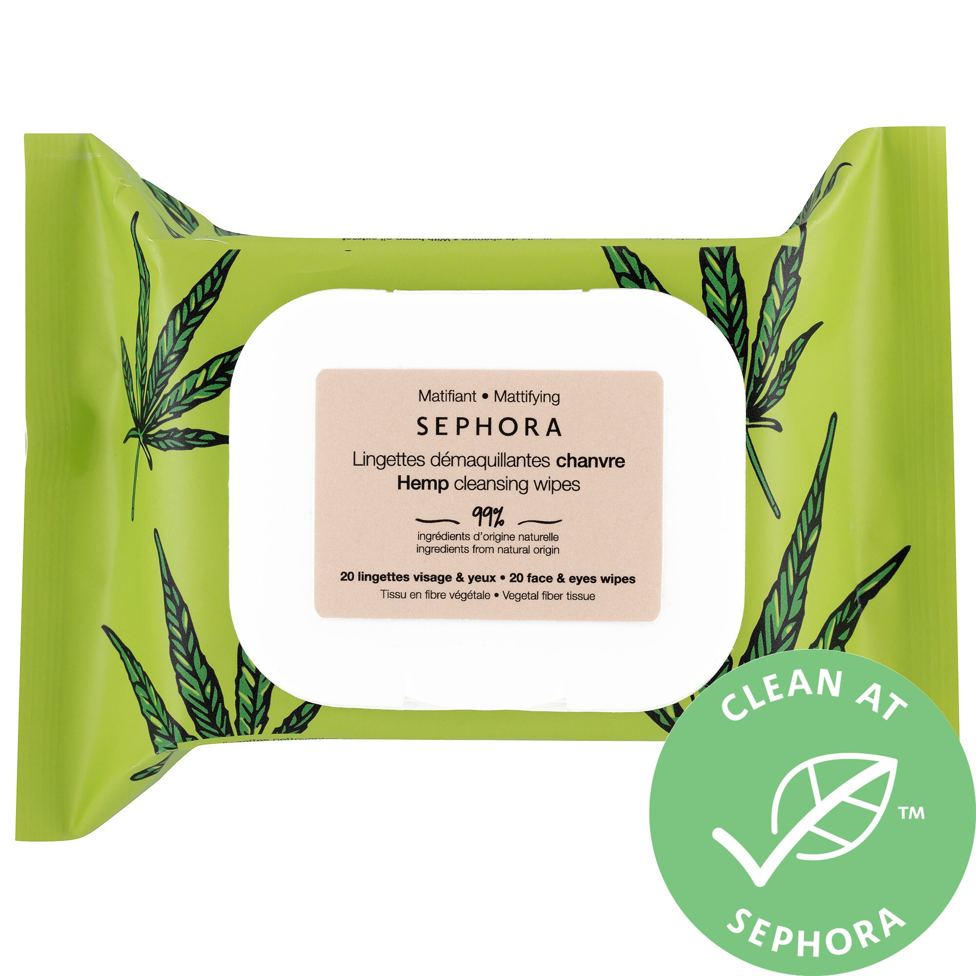 SEPHORA COLLECTION Clean Cleansing & Gentle Exfoliating Wipes Hemp 20 Wipes | Sephora (US)