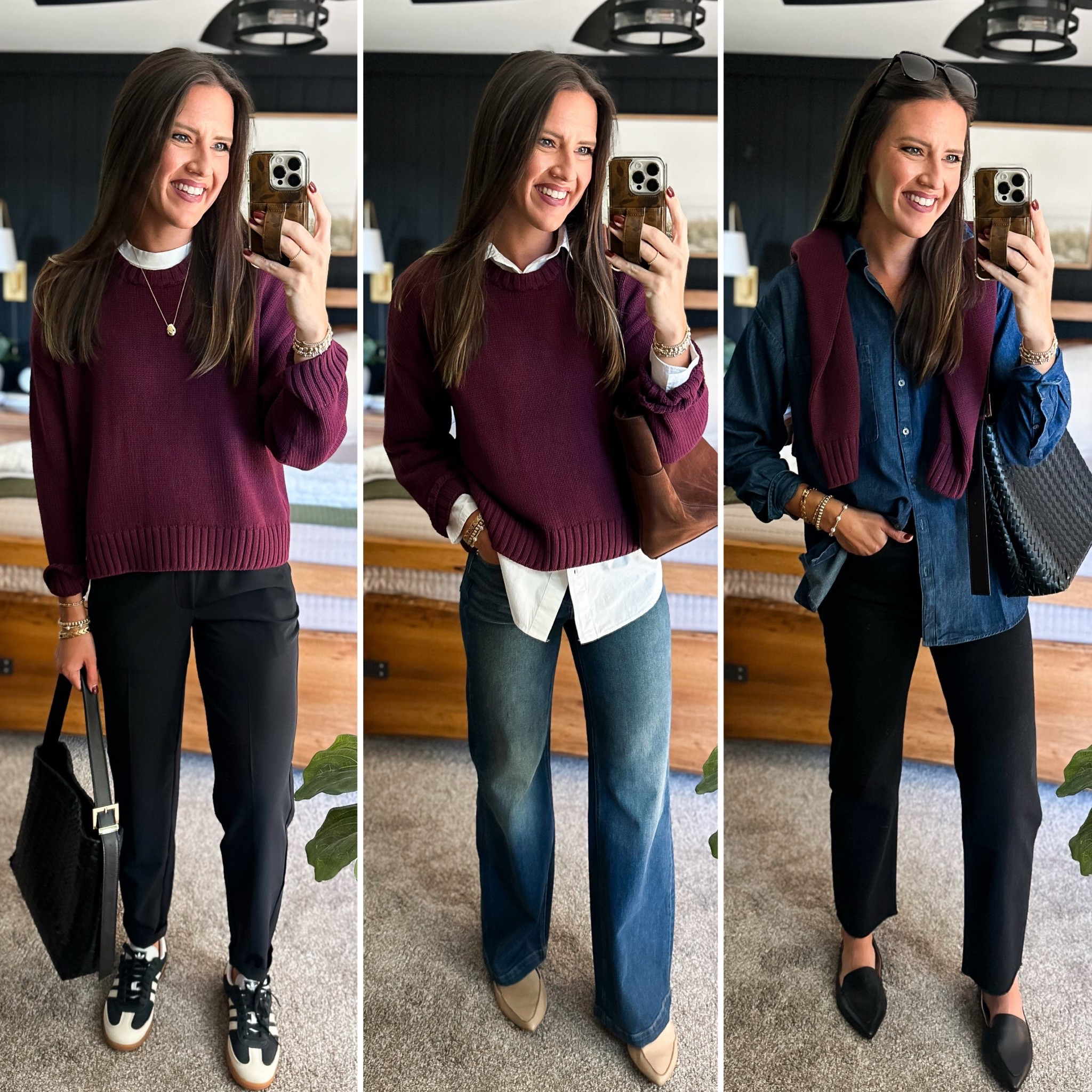 Fall Capsule Wardrobe - Burgundy Sweater (medium) 