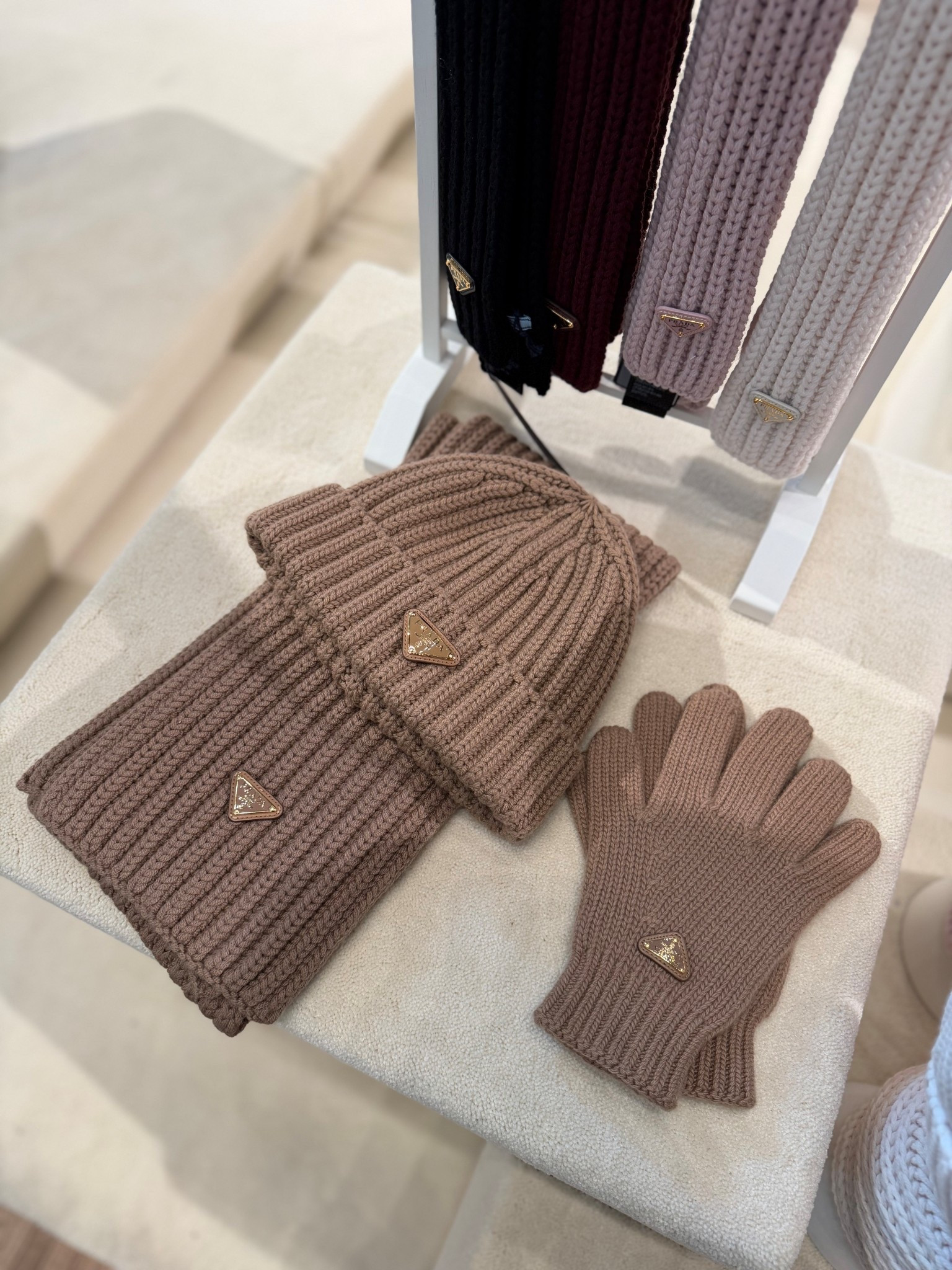 Loved this matching camel winter set at Prada! 

#LTKGiftGuide #LTKHoliday