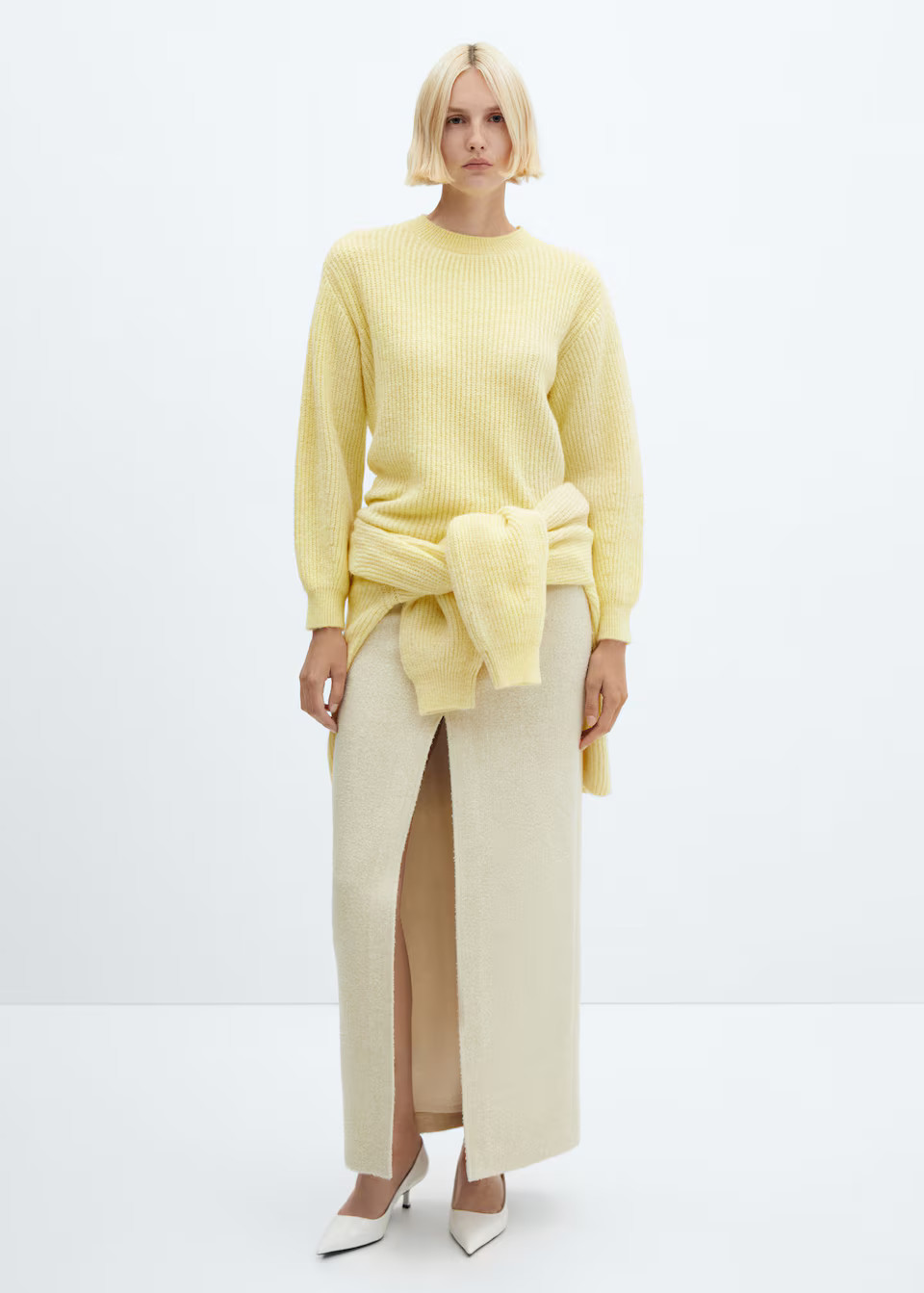 Round-neck knitted sweater | MANGO (US)