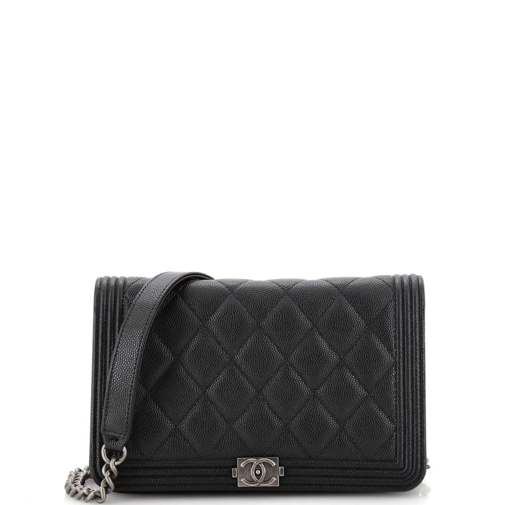 Boy Wallet on Chain Quilted Caviar | Rebag