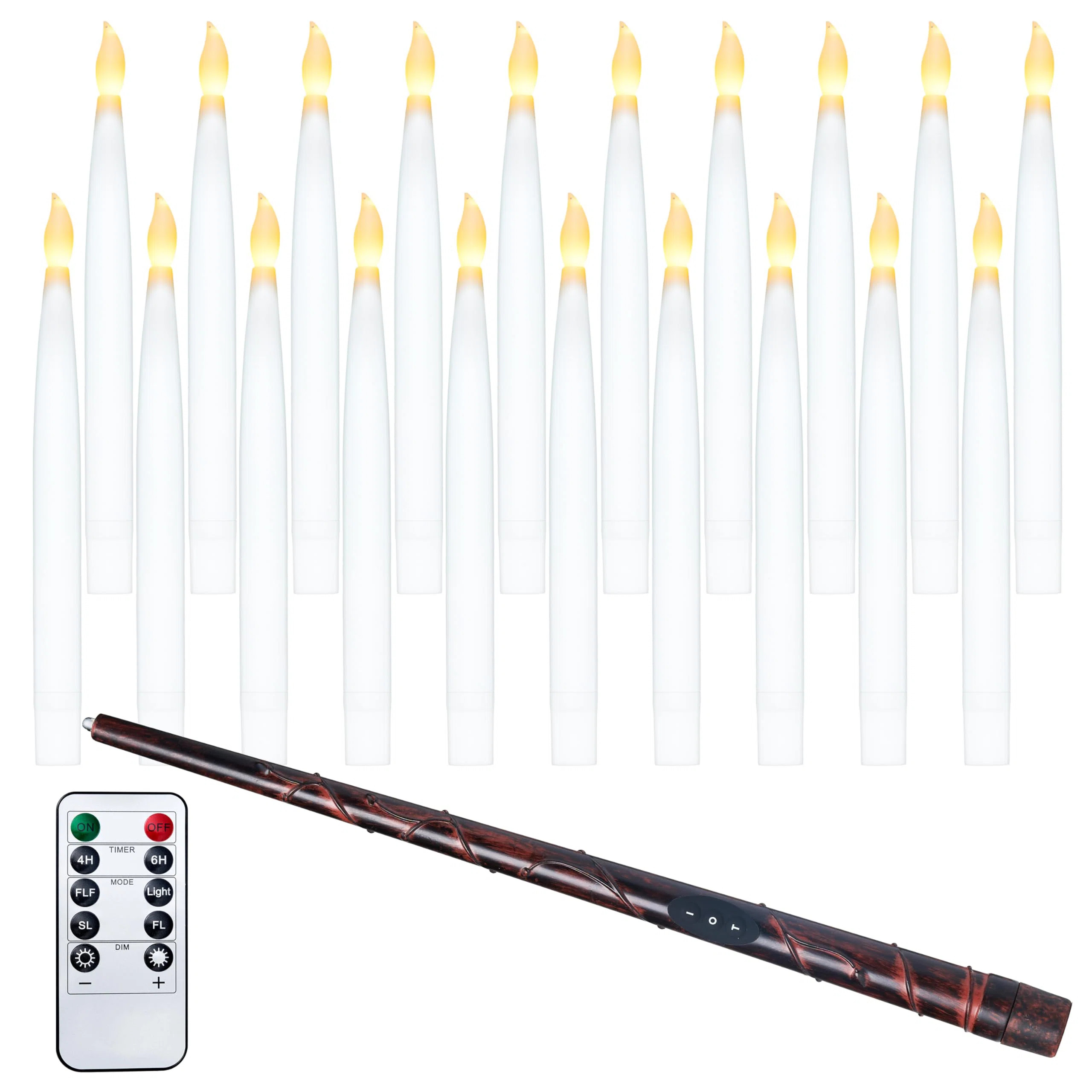 20Pcs Halloween Floating Candles with Wand Remote Flickering | Wayfair North America