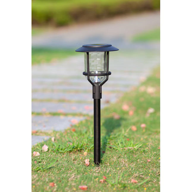 Harbor Breeze Path light 10 -Lumens Black Solar LED Outdoor Path Light ( 3000-K ) | Lowe's