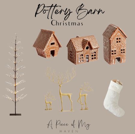 My favorite finds from the Pottery Barn holiday collection. These gingerbread houses are my favorite!

Ceramic gingerbread house, faux fur stocking, light up birch tree, gold reindeer sets pottery barn Christmas 

#LTKHoliday #LTKhome