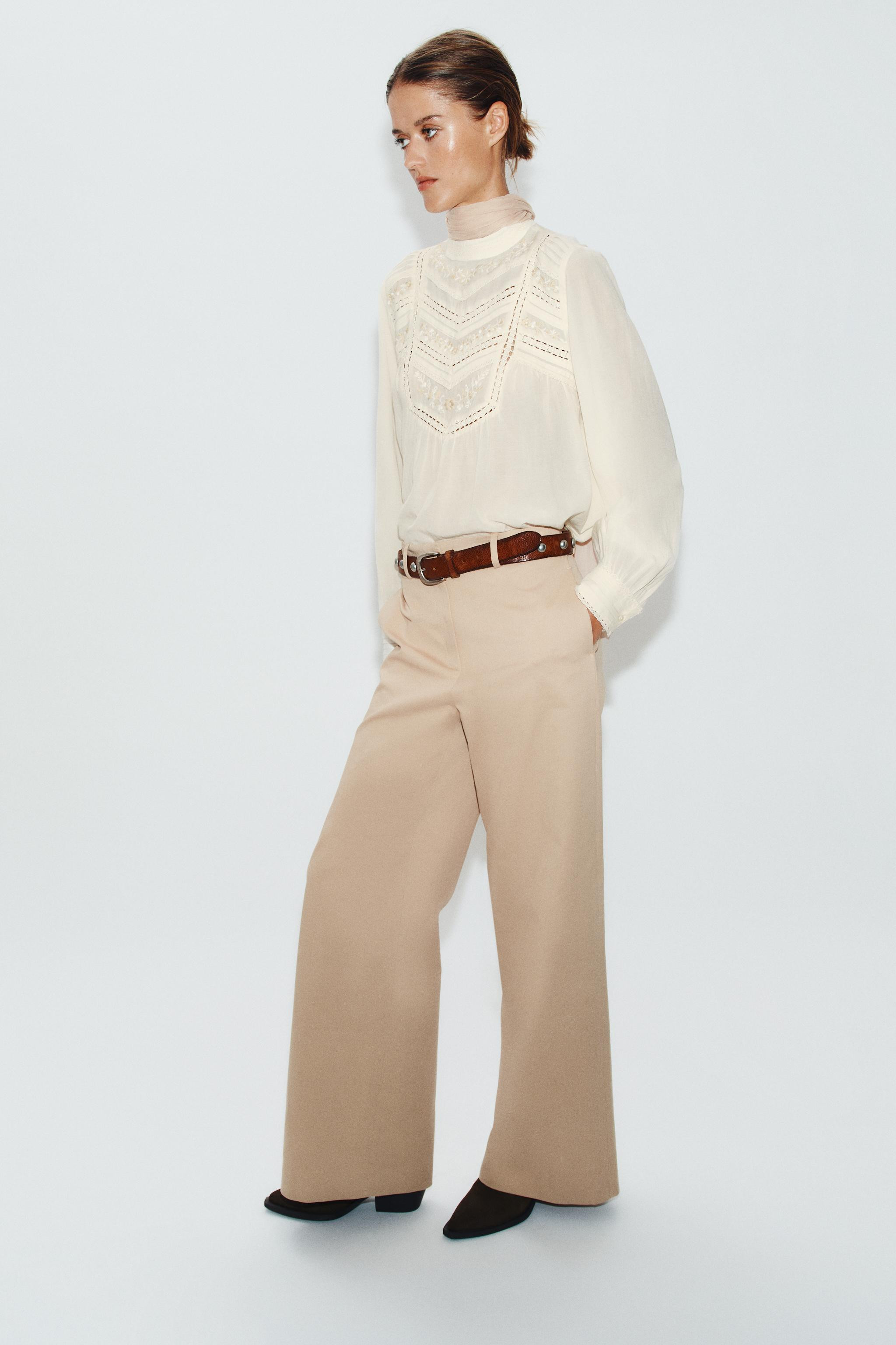 ROMANTIC FLORAL EMBROIDERED BLOUSE | Zara NL