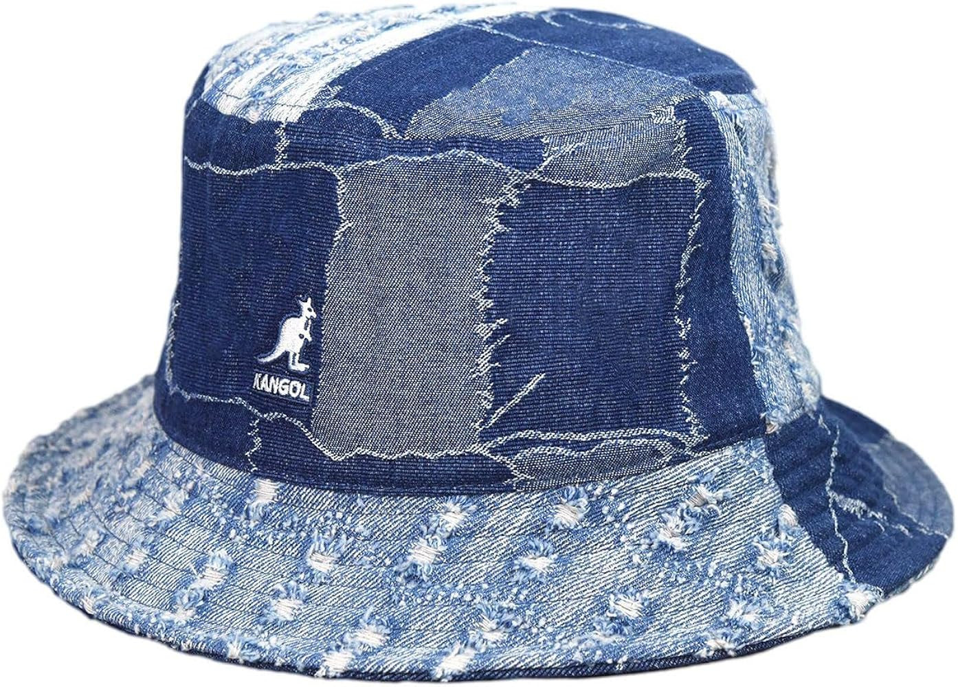 Kangol Denim Mash-Up Bucket Hat for Women and Men, Small, Med Blue | Amazon (US)