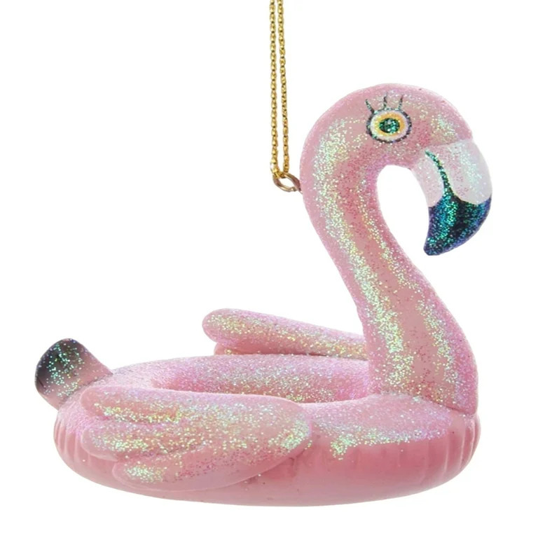 Kurt Adler Pink Flamingo Pool Float Hanging Christmas Ornament, 2.75" | Walmart (US)