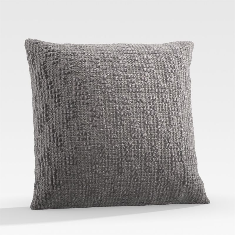 Boyer 20" Charcoal Outdoor Pillow | Crate and Barrel | Crate & Barrel