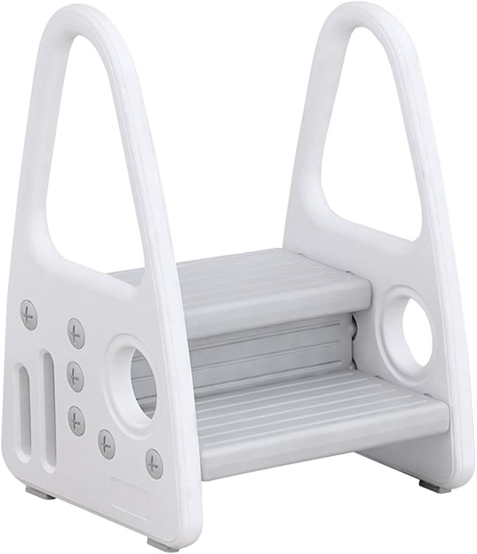 Toddler Step Stool with Safety Handle, Kids Two Step Stool for Bathroom Sink, Toilet Potty Traini... | Amazon (CA)