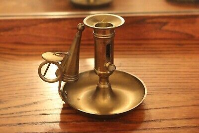 Brass Candle Holder with Snuffer and Beautiful Vintage Patina #2  | eBay | eBay US