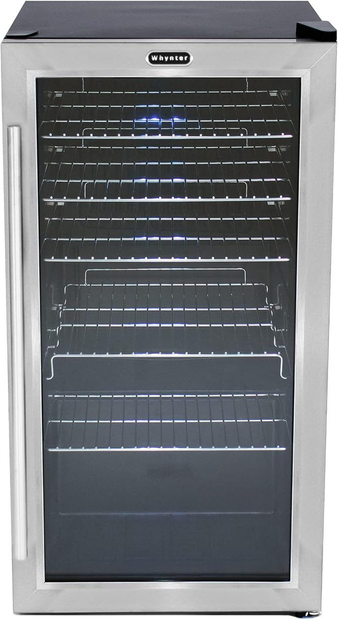 Whynter BR-130SB Internal Fan Beverage Refrigerators, Black/Stainless Steel | Amazon (US)