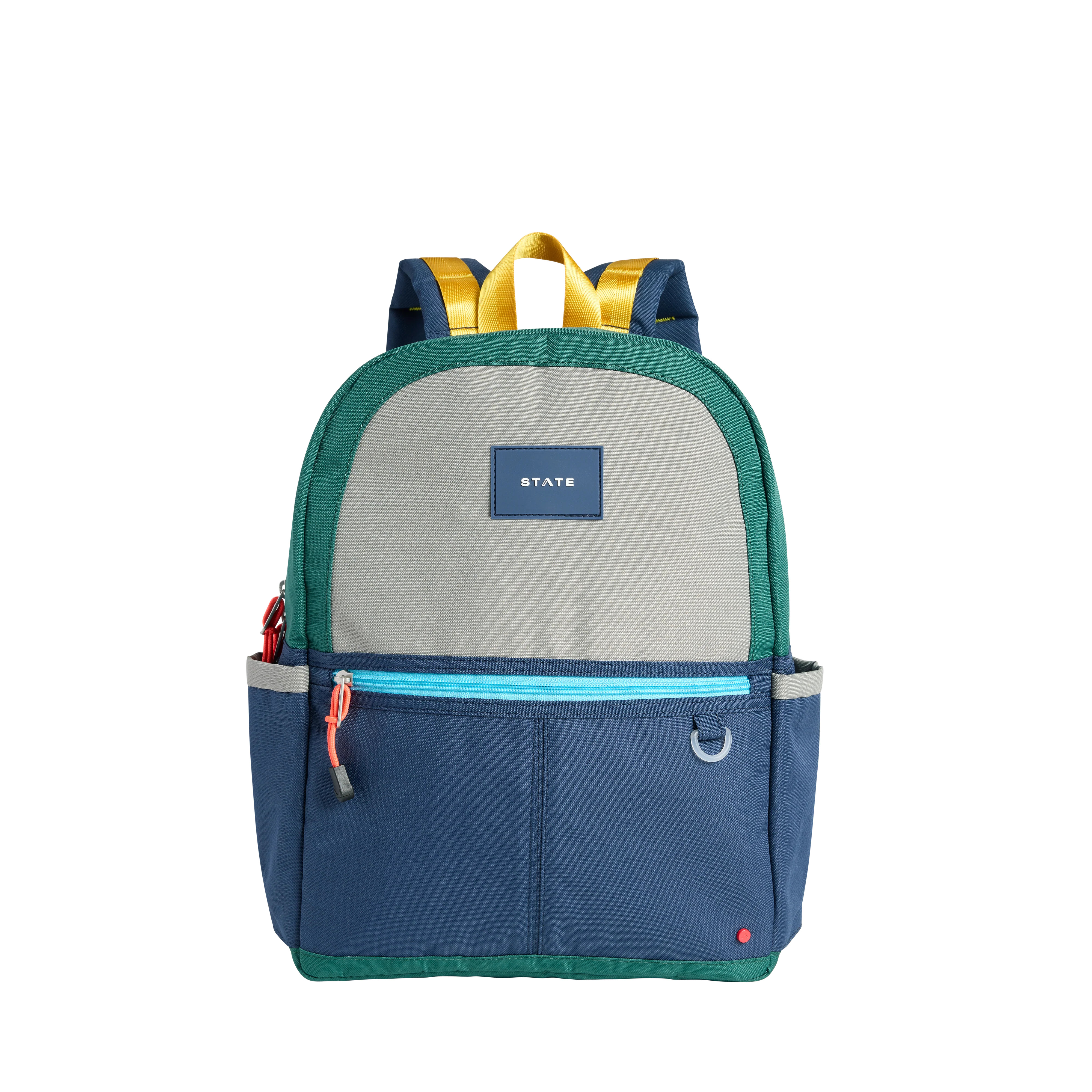STATE Bags | Kane Kids Backpack Polyester Canvas Green/Navy | Back to School | Travel Backpack | STATE Bags