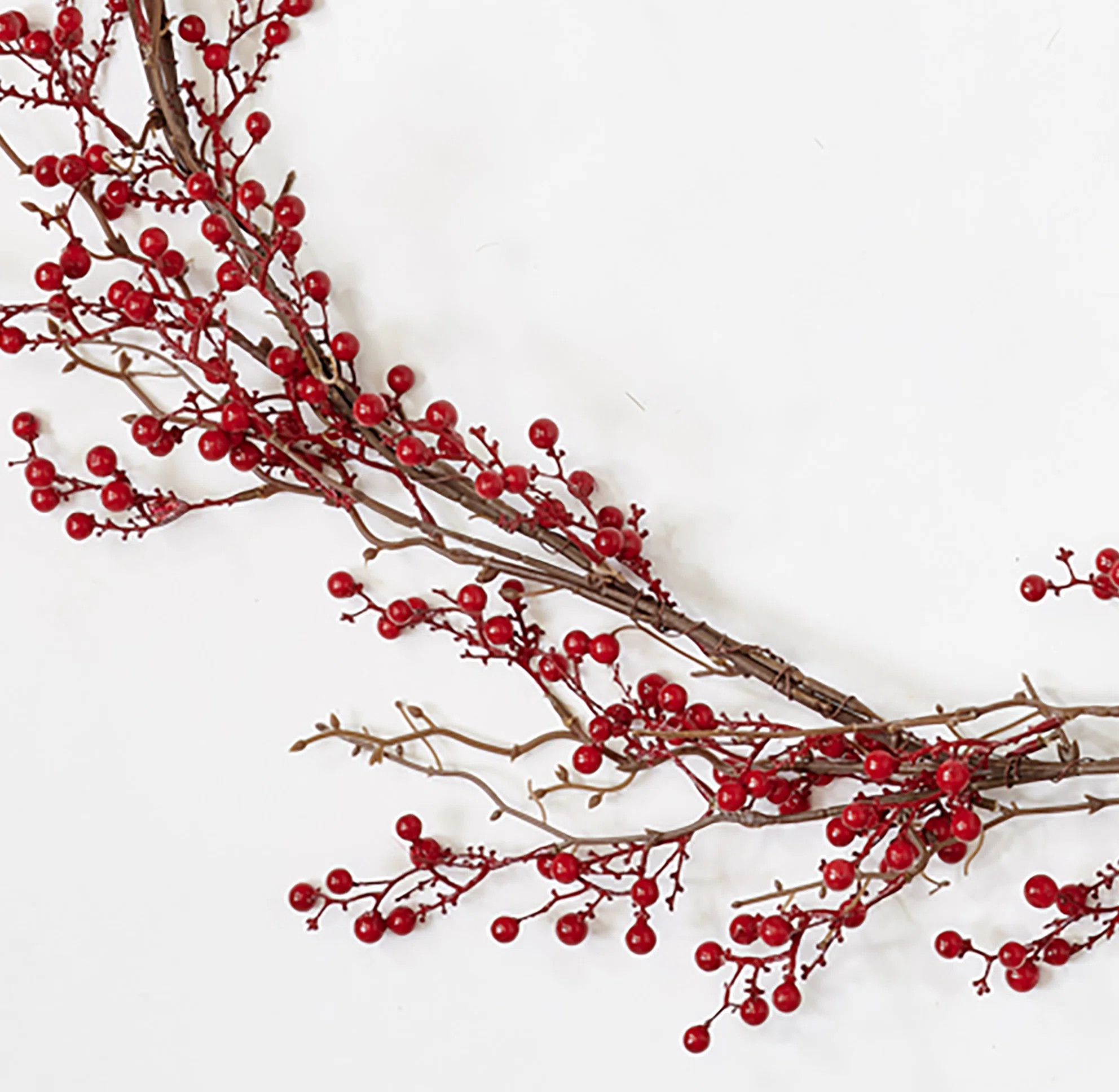 54" Christmas Artificial Red Holly Berry Garland | Wayfair North America