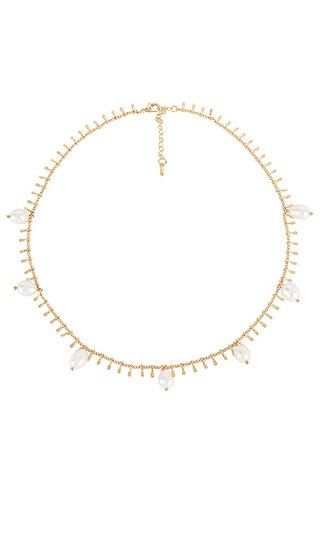 Pearl Necklace in Gold | Revolve Clothing (Global)