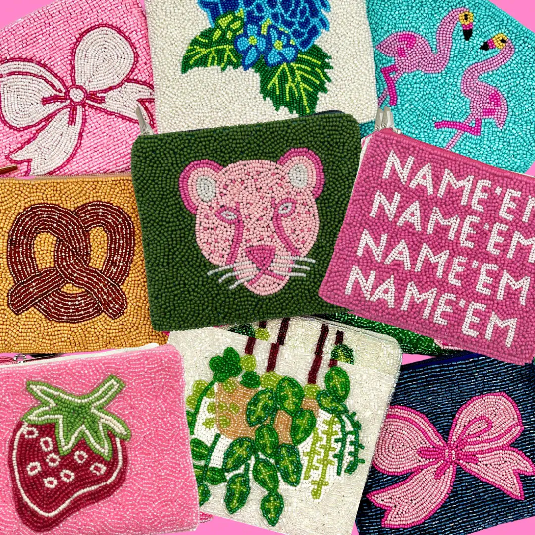 Preppy Coin Purse Beaded Bag Custom Purse Beaded Wallet Coin Pouch Custom Summer Vacation Gifts U... | Etsy (US)