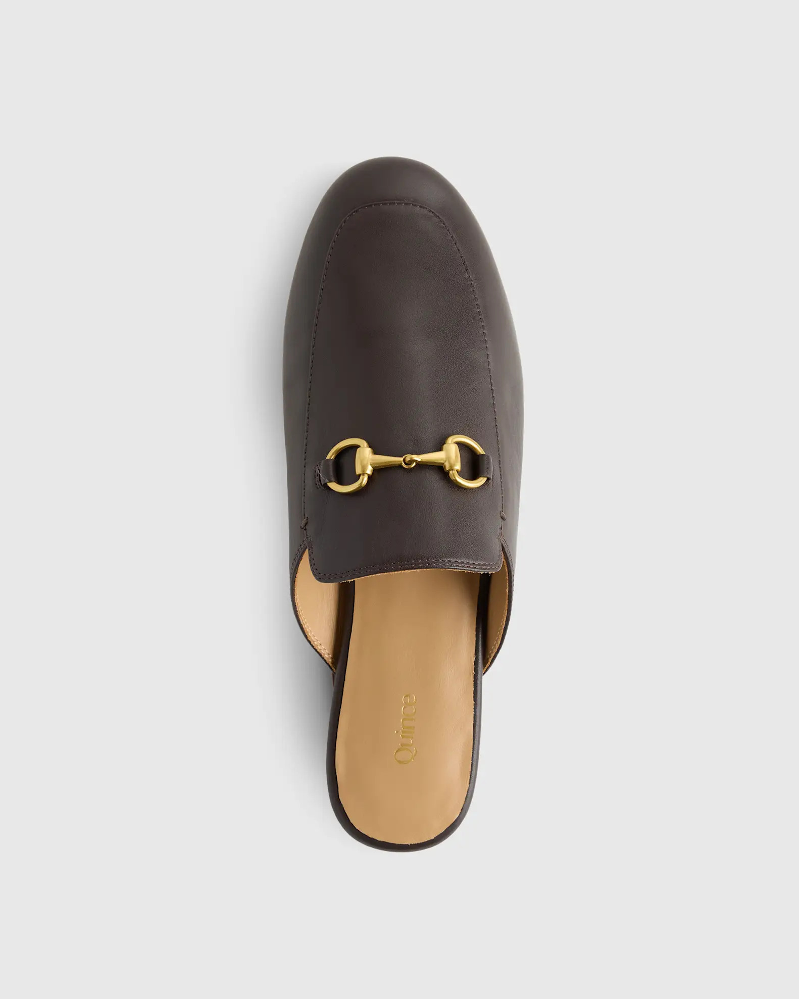 Italian Leather Horsebit Loafer Mule in Bone | Quince