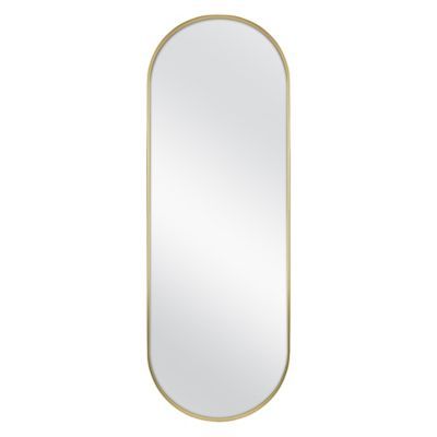 56-Inch x 19-Inch Oval Metal Over the Door Wall Mirror | Bed Bath & Beyond | Bed Bath & Beyond